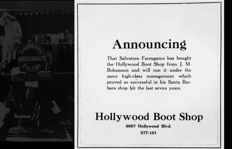 Salvatore Ferragamo: 在Hollywood好莱坞第一家门店开张告示