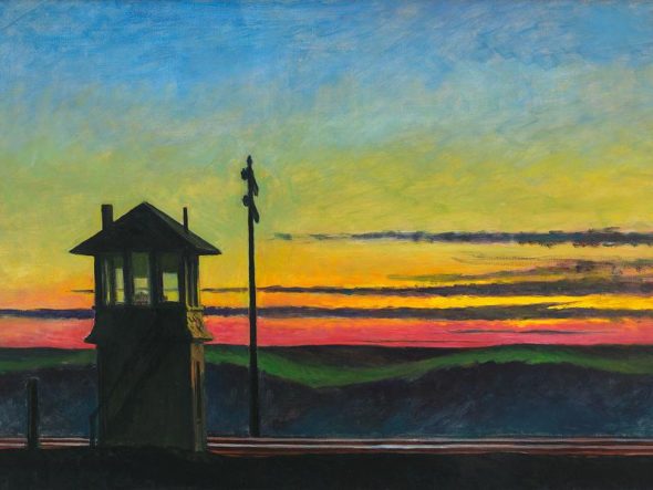 EDWARD HOPPER ALLA FONDATION BEYELER DI BASILEA Edward Hopper, Rail rpad sunset, 1929 : Autore: Whitney Museum of American Art : Detentore del copyright: © © Heirs of Josephine Hopper