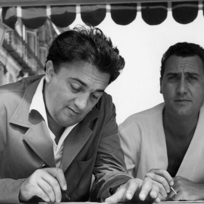 Alberto Sordi e Federico Fellini 