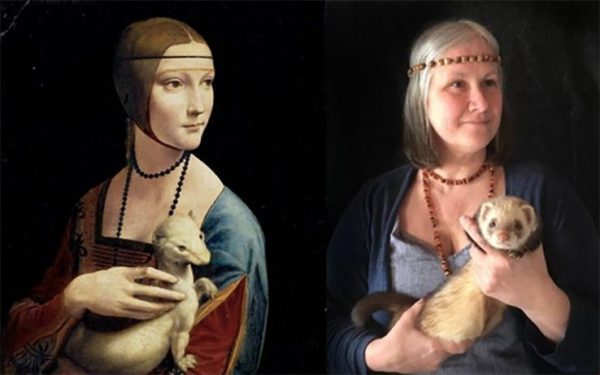 LE PIU BELLE RISPOSTE ALLA SFIDA DEL GETTY MUSEUM Splendida questa Dama con l'ermellino di Leonardo da Vinci