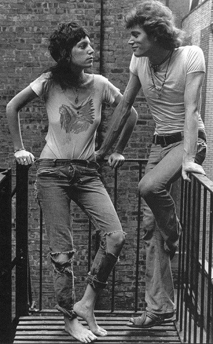 Patti Smith and Robert Mapplethorpe at the Hotel Chelsea